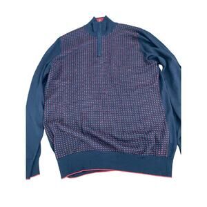 PAUL & SHARK Men's Blue 1\4 Zip Cool Touch Wool Knit Sweater Size M